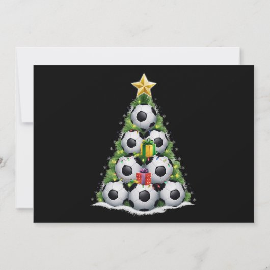 Voetbal Kerstboom Xmas Speler Jongens  Feestdagenkaart (Voorkant)