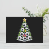 Voetbal Kerstboom Xmas Speler Jongens  Feestdagenkaart (Staand voorkant)