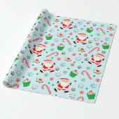Voetbal Kerstcadeau Cadeaupapier (Uitgerold)