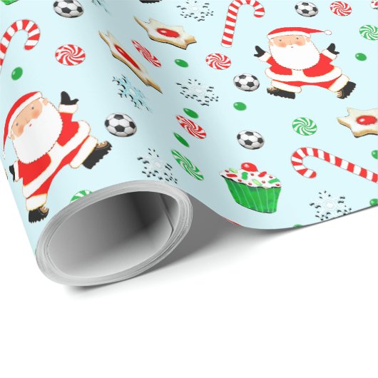 Voetbal Kerstcadeau Cadeaupapier (Rol Hoek)
