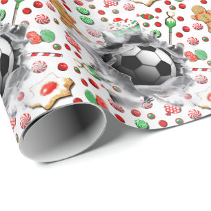 Voetbal Kerstcadeau Cadeaupapier