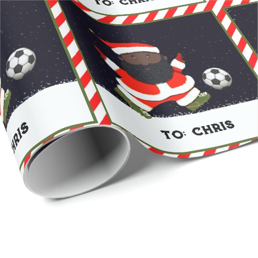 Voetbal Kerstcadeau Cadeaupapier (Rol Hoek)