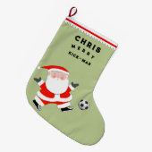 Voetbal Kerstcadeau Grote Kerstsok (Voorkant (Hangend))
