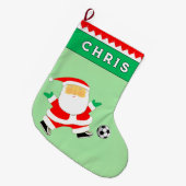 Voetbal Kerstcadeau Grote Kerstsok (Voorkant (Hangend))