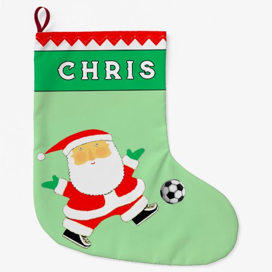 Voetbal Kerstcadeau Grote Kerstsok (Voorkant)