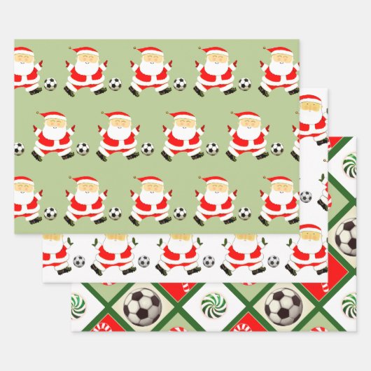 Voetbal Kerstcadeau-ideeën Inpakpapier Vel (Set)