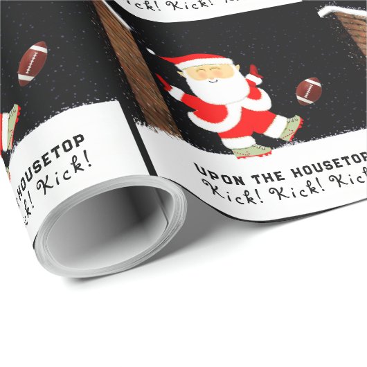 Voetbal Kerstcadeau Inpakpapier (Rol Hoek)