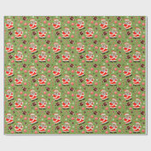 Voetbal Kerstcadeau Inpakpapier (Vlak)