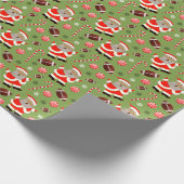 Voetbal Kerstcadeau Inpakpapier (Hoek)