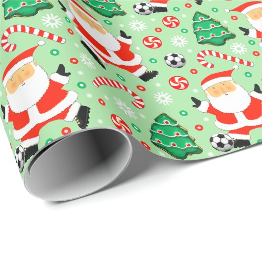 Voetbal Kerstcadeau Inpakpapier (Rol Hoek)