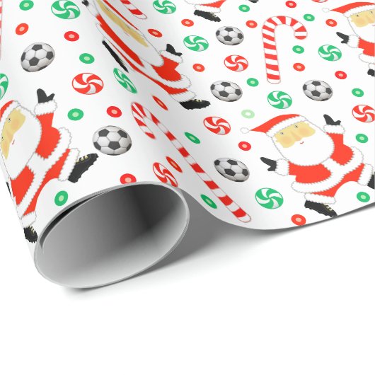 Voetbal Kerstcadeau Inpakpapier (Rol Hoek)