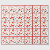 Voetbal Kerstcadeau inpakpapier (Vlak)