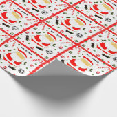 Voetbal Kerstcadeau inpakpapier (Hoek)