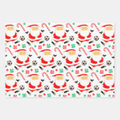 Voetbal Kerstcadeau Inpakpapier Vel (Voorkant 2)