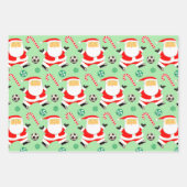 Voetbal Kerstcadeau Inpakpapier Vel (Voorkant)