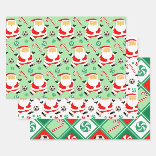Voetbal Kerstcadeau Inpakpapier Vel (Set)