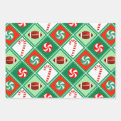 Voetbal Kerstcadeau Inpakpapier Vel (Voorkant 2)