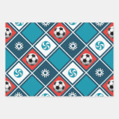Voetbal Kerstcadeau Inpakpapier Vel (Voorkant 2)