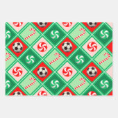 Voetbal Kerstcadeau Inpakpapier Vel (Voorkant 2)