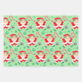Voetbal Kerstcadeau Inpakpapier Vel (Voorkant)