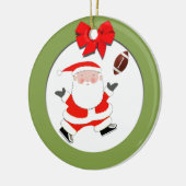 Voetbal Kerstcadeau Keramisch Ornament (Links)