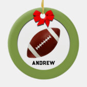 Voetbal Kerstcadeau Keramisch Ornament (Achterkant)