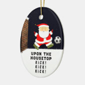 Voetbal Kerstcadeau Keramisch Ornament (Links)