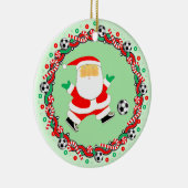 Voetbal Kerstcadeau Keramische Versiering Keramisch Ornament (Rechts)