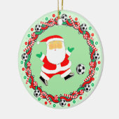 Voetbal Kerstcadeau Keramische Versiering Keramisch Ornament (Links)