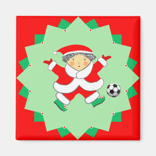 Voetbal Kerstcadeau Kousenstopper Magneet