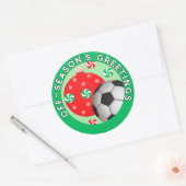 Voetbal Kerstcadeau Stickers (Envelop)