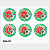 Voetbal Kerstcadeau Stickers (Vel)