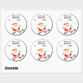 Voetbal Kerstcadeau Tags Ronde Sticker (Vel)