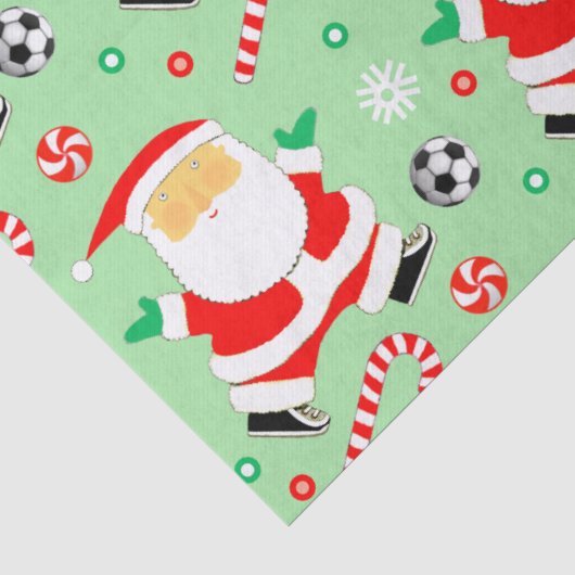 Voetbal Kerstcadeau Tissuepapier (Detail)