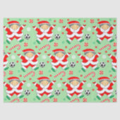 Voetbal Kerstcadeau Tissuepapier (Voorkant)