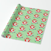 Voetbal kerstcadeaupapier cadeaupapier (Uitgerold)