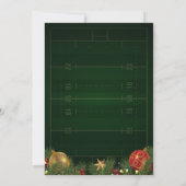 Voetbal Kerstfeest Diner Uitnodiging (Achterkant)