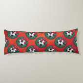 Voetbal kerstfeest lichaamskussen (Achterkant)