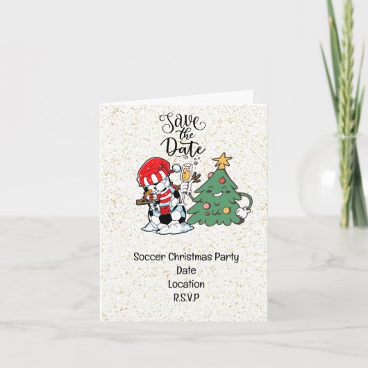Voetbal Kerstfeest Save the Date (Voorkant)