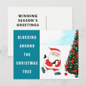 Voetbal kerstkaart feestdagenkaart (Voorkant / Achterkant)