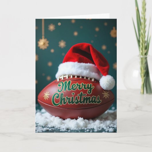 Voetbal Kerstkaart Kaart (Voorkant)