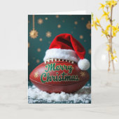 Voetbal Kerstkaart Kaart (Gele Bloem)