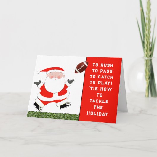Voetbal Kerstkaarten Feestdagen Kaart (Voorkant)