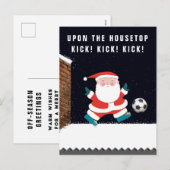 Voetbal kerstkaarten feestdagenkaart (Voorkant / Achterkant)