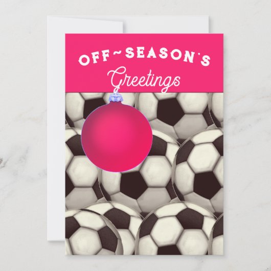 Voetbal kerstkaarten feestdagenkaart (Voorkant)