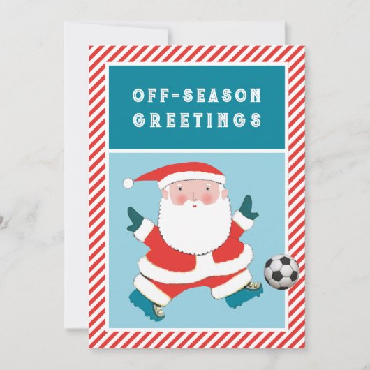 Voetbal kerstkaarten feestdagenkaart (Voorkant)