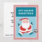 Voetbal kerstkaarten feestdagenkaart (Voorkant / Achterkant)