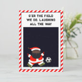 voetbal kerstkaarten feestdagenkaart (Staand voorkant)