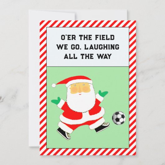 Voetbal Kerstkaarten Feestdagenkaart (Voorkant)