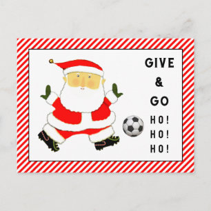 Voetbal kerstkaarten feestdagenkaart